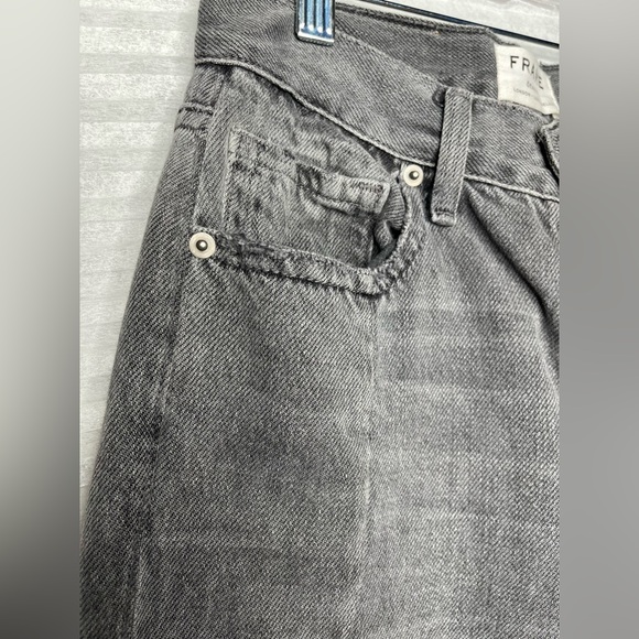FRAME Nouveau Le Mix Gray
Cropped Jeans Ankle Designer Two
Tone Fray Size 23 - Picture 6 of 12